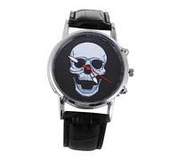 LIFKOME 1pc Men Skeleton Watch Unique Halloween Pattern Quartz for Cosplay and Parties Lightweight Design Accurate Timekeeping for Students and Festive Occasions