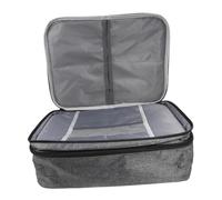 LIFKOME 1Pc Multifunctional Storage Pouch with Lock Large Capacity Document Holder for Certificates Business Trip Essentials Dual Zipper Design Grey Color Organize Your Life Effortlessly