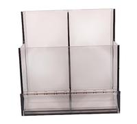 LIFKOME 1Pc Nail Grinding Box Convenient Nail Art Storage Organizer for Manicure Shops Durable Design Keeps Drills Neat Transparent Black