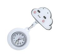 LIFKOME 1pc Retractable Nurse Pocket Watch Creative Chest Watch Durable Lightweight Design for Medical Staff Cloud Pattern