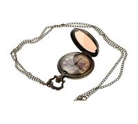 LIFKOME 1pc Retro Quartz Pocket Watch Embossed World Map Vintage Hanging Design for Father Day Lightweight and Classic Roman Numerals Antique Bronze Finish