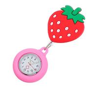 LIFKOME 1pc Stretchable Pocket Watch Strawberry Design Silicone Material for and Medical Professionals