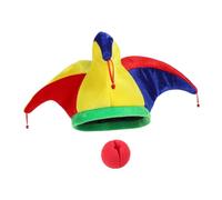 LIFKOME 1set Clown Hat with Bells and Sponge Nose Fun Carnival Costume Accessory for Parties and Masquerades for Role-playing and Festive Celebrations