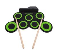 LIFKOME 1Set Portable Drum Set USB Electronic Drum Kit with Built Metronome for Beginners for Family Entertainment Rhythm Practice Realistic Feel Pure Sound