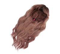 LIFKOME 1set Wavy Wig Natural Curly Hair High Temperature for Parties Daily Wear and Stage Performance Gradient Smoky