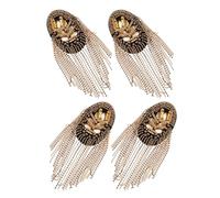 LIFKOME 2 Pairs Beaded Tassel Shoulder Epaulettes for Suits Elegant Fringe Shoulder Accessory for Dresses and Costumes Epaulettes with Fine Craftsmanship for Men and Women