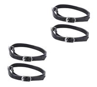 LIFKOME 2 Pairs Cross High Heel Straps Heel Buckle Detachable Shoes Straps for Heels Detachable Shoelace Kitten Heels for Women Ankle Straps with Detachable Buckle Buckel High-end Pu Black