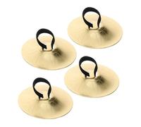 LIFKOME 2 Pairs Finger Cymbals Copper with Nylon Strap for Dancing Percussion Instruments Crisp Clear Sound Lightweight Musical Instrument for Belly Dance Performances and Practice