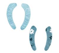 LIFKOME 2 Pairs Plush Toilet Seat Cushion Blue Skin-Friendly Washable Pads Soft Suede Non-Slip Toilet Ring Pads for Bathroom Accessories Suitable for Small Large Seats