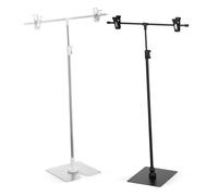 LIFKOME 2 Pcs Adjustable Poster Stand Retractable Banner Holder Metal Tabletop Easel for Menu Display Space-saving Stable Sign Holder for Business and Craft Fairs