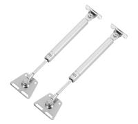 LIFKOME 2 Pcs Pneumatic Rod Telescopic Support Rod for Window Sill and Lid Silver Steel Iron with Fasteners Prevent Slamming Easy to Install Lift Support Cushioning for Use