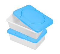 LIFKOME 2 Pcs Refillable Wipes Holder with Dustproof Cover Portable Tissue Storage Box for Home and Travel Lightweight Wipes Dispenser for Easy Access and Clean Care