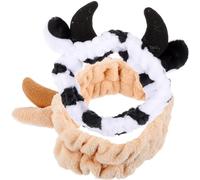 LIFKOME 2 Pcs Spa Headband Makeup Hairband Face Wash Headband with Elastic Design Flannel Material Animal Ear Horn Shape Cute Lovely Style for Women Girl Facial Spa and Theme Party
