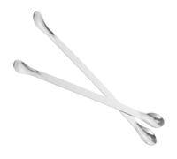 LIFKOME 2 Pcs Stainless Steel Sampling Spoons Double Headed for Laboratory Experiment Medicine Use Rust Microdosing Scoops with Ergonomic Handle Easy to Clean and Store