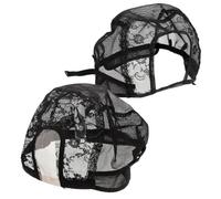 LIFKOME 2 pcs U Part Lace Mesh Wig Caps for DIY Wig Making Stretchy Breathable Caps with Elastic Fit for Various Head Types Comfortable Lightweight Hair Holders