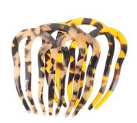 LIFKOME 2 Pcs Vintage Style Seven-tooth Acetate Hair Combs for Women and Lightweight Multipurpose Insert Clips in Deep and Light Leopard Tortoiseshell Fashionable Hair Accessories for