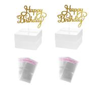 LIFKOME 2 Set Cake Money Box with Birthday Cake Topper Decoration Money Pulling Case for Celebrations for Birthday Party Surprises for All Ages