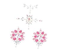 LIFKOME 2 Sets Rhinestones Body Jewels Breast Jewels Face Gems with Peel and Stick Adhesive, Assorted Color, Fashionable Shimmery Gems Finish, Not Easy to Fall, for Cosplay Party