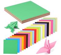LIFKOME 200 Pcs Colorful Square Origami Paper Colored Cardstock for Crafting Scrapbooking DIY and Adults Easy Fold Creative Art Projects
