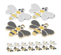 LIFKOME 20Pcs Alloy Bee Pendants with Smooth Polished Surface for Jewelry Making DIY Crafting Cute Cartoon Honeybee Charms with Hanging for Earrings Necklaces Bracelets Gift