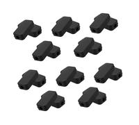 LIFKOME 20pcs Black Plastic Electrical Project Case with Dual Cable Openings USB Power Junction Box for Efficient Desktop and Bedside Cable Management Portable and Travel-friendly