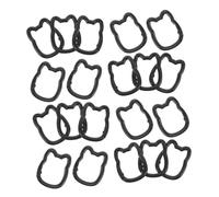 LIFKOME 20pcs Cat Shaped Keychain with Spring Keyrings Key Holder Accessories for Backpacks Handbags and DIY Projects Playful and User Friendly Design in Black