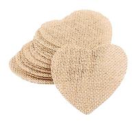 LIFKOME 20Pcs Christmas Burlap Cutouts Ornaments Rustic Xmas Tree Decorations Double Sided Craft Shapes for Painting Staining DIY Holiday Hanging Pendants