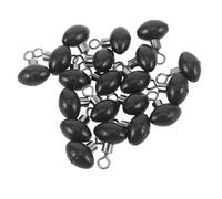 LIFKOME 20pcs Cross Line Fishing Swivel Beads Copper PVC Black for Ice Sea | High Sensitivity Detection, Lightweight Antiabrasion Build, Easy Use, Black Finish for Saltwater Tackle