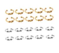 LIFKOME 20pcs DIY Braid Clip Hair Jewelry Rings Decorations for Women Non-slip Hair Accessories for Braids Extensions and Styling Assorted Ancient Silver and Gold Colors