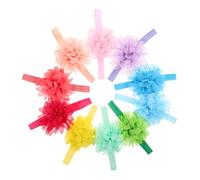 LIFKOME 20pcs Floral Headbands for Newborns and Soft Fabric Hairbands with Elastic Stretch Lightweight Flower Crowns for Photography and Everyday Wear