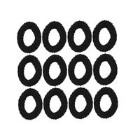 LIFKOME 20PCS High Elastic Hair Ties Simple Chic Jacquard Scarf Hair Ropes Black Ponytail Holders for Women Everyday Use
