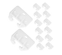 LIFKOME 20pcs Large Crab-Shaped Plastic Drawer Slide Brackets Bottom Mount Replacement Hardware for Dressers Cabinets Kitchen Furniture White