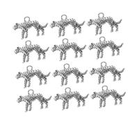 LIFKOME 20pcs Leopard Charms Alloy Animal Pendants Vintage Silver Jungle Cat Accessories for DIY Bracelet Necklace Earrings Jewelry Making Supplies