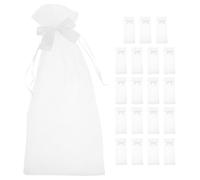 LIFKOME 20pcs Mesh Wine Bottle Bags: Drawstring Organza Pouches for and Sparkling Wine for Party Favors and Wrapping Drawstring Organza Bottle