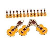 LIFKOME 20Pcs Metal Guitar Charms DIY Jewelry Supplies Decorative Instrument Pendants for Earrings Necklaces Bracelets Creative Music Accessory