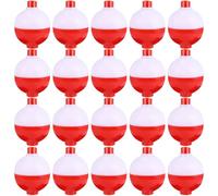 LIFKOME 20pcs Plastic Ball Float Sea Fishing Ring for Bait, Red Abs Waggler | Lightweight, Convenient to Use, Fishing Accessory for Fishing Supplies