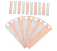 LIFKOME 20pcs Pure Copper Zinc Anode Sheet Set for Science Experiments DIY Electroplating and Welding Copper Zinc Electrodes for Interactive Learning and Protective Coating Applications