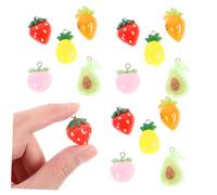 LIFKOME 20Pcs Resin Fruit Vegetable Charms Pendants for DIY Jewelry Making Crafts Imitation Food Resin Charms for Earrings Necklace Bracelet Keychain Decoration Accessories