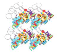 LIFKOME 20pcs Small Circus Theme Keychains Lightweight Cartoon Keyrings for Women Bag Decoration Purse Accessories with Clown Elephant Tiger Design