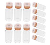 LIFKOME 20pcs Small Glass Vials with Caps Transparent Storage Bottles for Liquid Medicine Scientific Samples and Powder Packaging for Lab and Hobby Use
