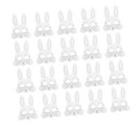LIFKOME 20pcs Unpainted Bunny Masks for DIY Crafts Lightweight Paper Blank Masks for Artistic Expression Halloween School Projects and Family Fun Activities