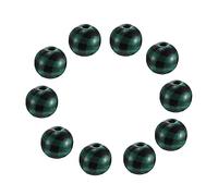 LIFKOME 20Pcs Wood Plain Beads Green Black Plaid Pattern Spacer Beads for DIY Jewelry Making Bracelets Necklaces Anklets Craft Projects