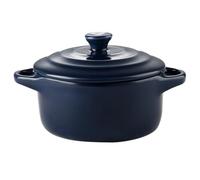 LIFKOME 230ml Ceramic Double Handle Soup Bowl with Lid for Home Kitchen Microwave Oven Compatible Fireproof Stew Bowl for Everyday Use