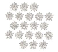 LIFKOME 24pcs Alloy Snowflake Adornments DIY Jewelry Making Supplies Christmas Theme Decorations for Winter Parties Cosplay Dance Accessories