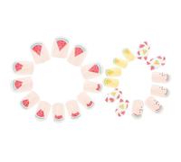 LIFKOME 24pcs Cartoon Design Full Cover Nail Stickers for Decorative Plastic False Nails for DIY and Party Unique Fashion