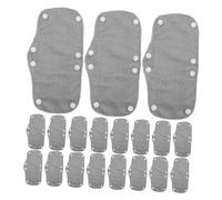 LIFKOME 24pcs Detachable Hard Hat Sweatband with Snap Button Reusable Safety Helmet Sweat Liner for Construction Lightweight Grey Fabric Sweat Absorber for Work Fit and Washable