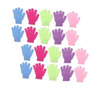 LIFKOME 24pcs Five Finger Exfoliating Shower Gloves with Elastic Wrist Nylon Bath Body Scrubbers for Deep Cleansing and Rich Suitable for Daily Replacement and Gift Use Random Color