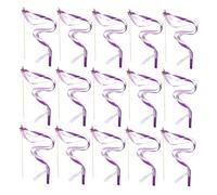 LIFKOME 24pcs Ribbon Wedding Wands Fairy Wands for Princess for Little Wedding for Send Off Ribbon Stick Dancer Purple