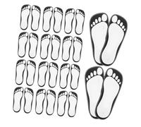 LIFKOME 25 Pairs Disposable Tanning Feet Pads High Adhesion Self-adhesive Pads for Even Tan, Black and White Cardboard Sole Protectors for Home Use or Salon