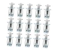 LIFKOME 25 Sets Galvanized Carbon Steel Petal Nut and Bolt Set Threaded Insert Nuts Screw Anchors for Press Boards Threaded Inserts for Secure Fit and Anti-loosening Fixings
